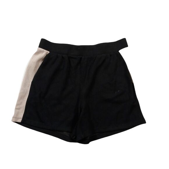 Danskin Athletic Shorts Womens Medium‎ Black White Stripe Track - Picture 1 of 7